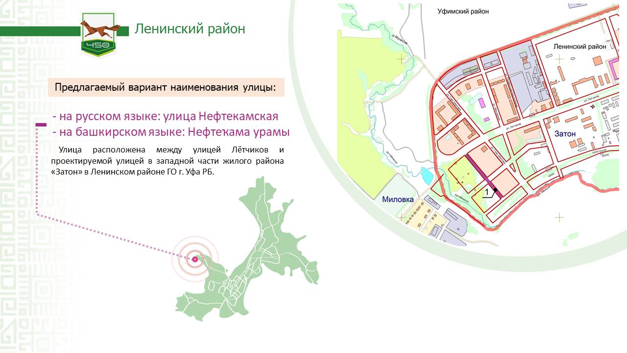 Наименование улицы в городе Уфе