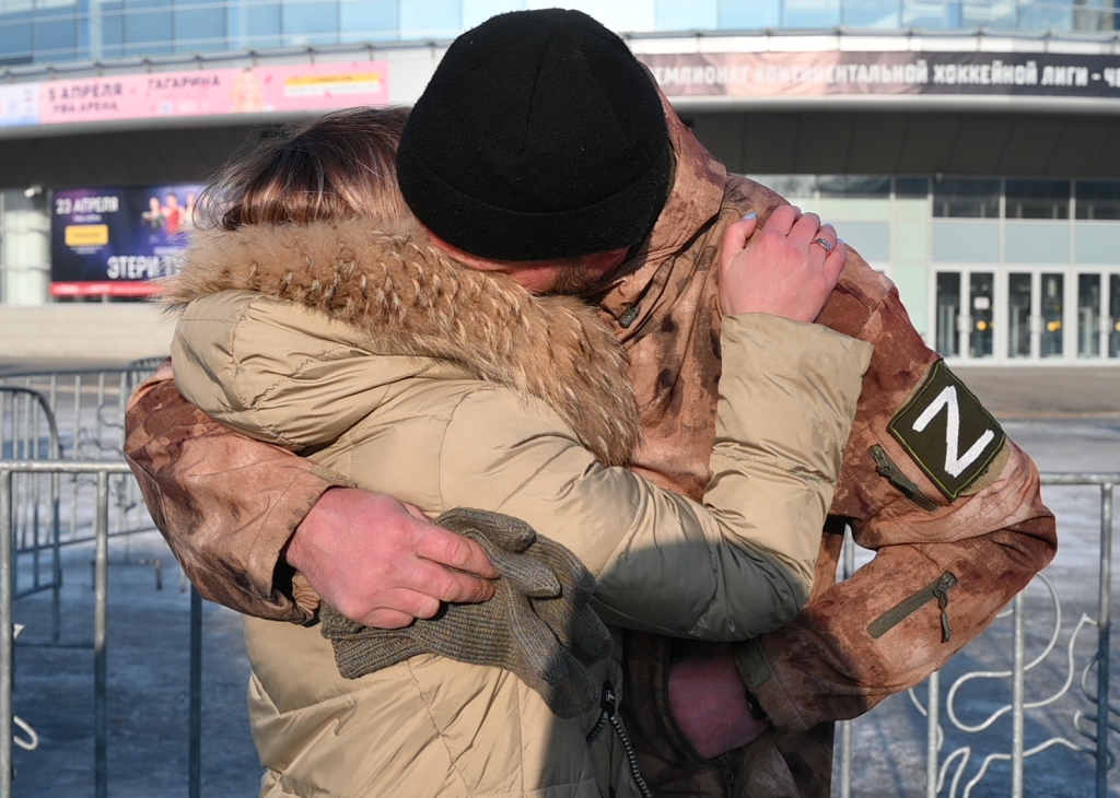 Проводили бойцов после отпуска