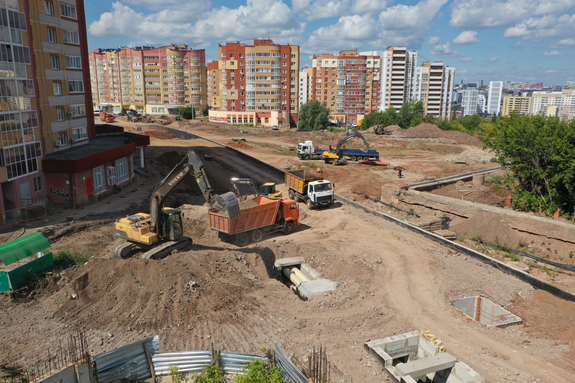 В Уфе продолжается реконструкция участка улицы Рабкоров
